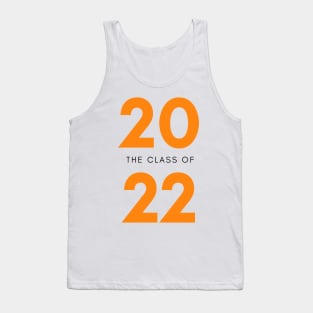 Class Of 2022 Graduate. Simple Typography Orange Graduation 2022 Design. Tank Top